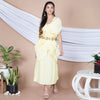 Draped dress with belt