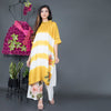 Cotton silk applique patch work kurta set