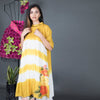Cotton silk applique patch work kurta set