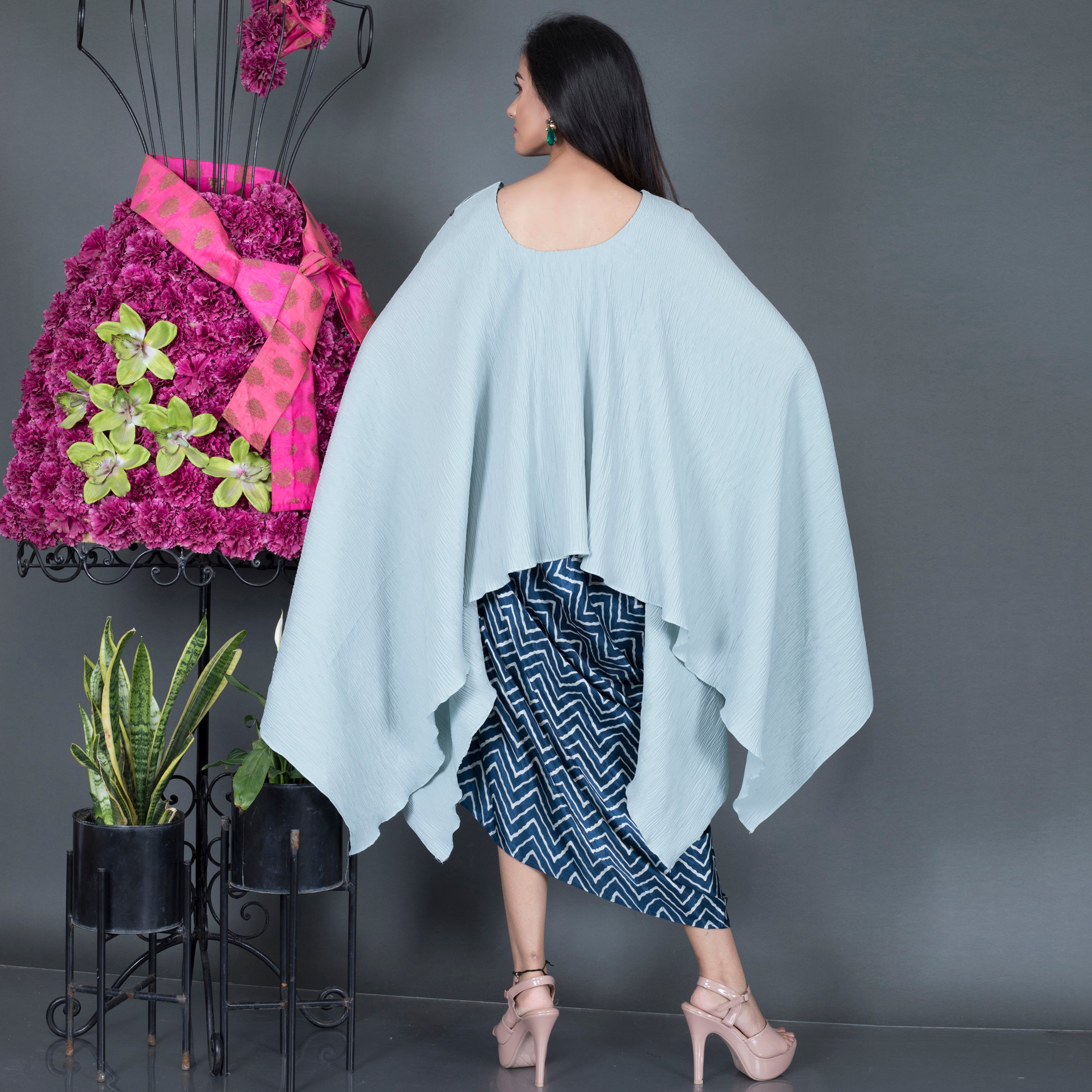 Ethnic Gowns | Poncho Gown | Freeup