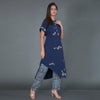 Asymmetrical printed kurta set
