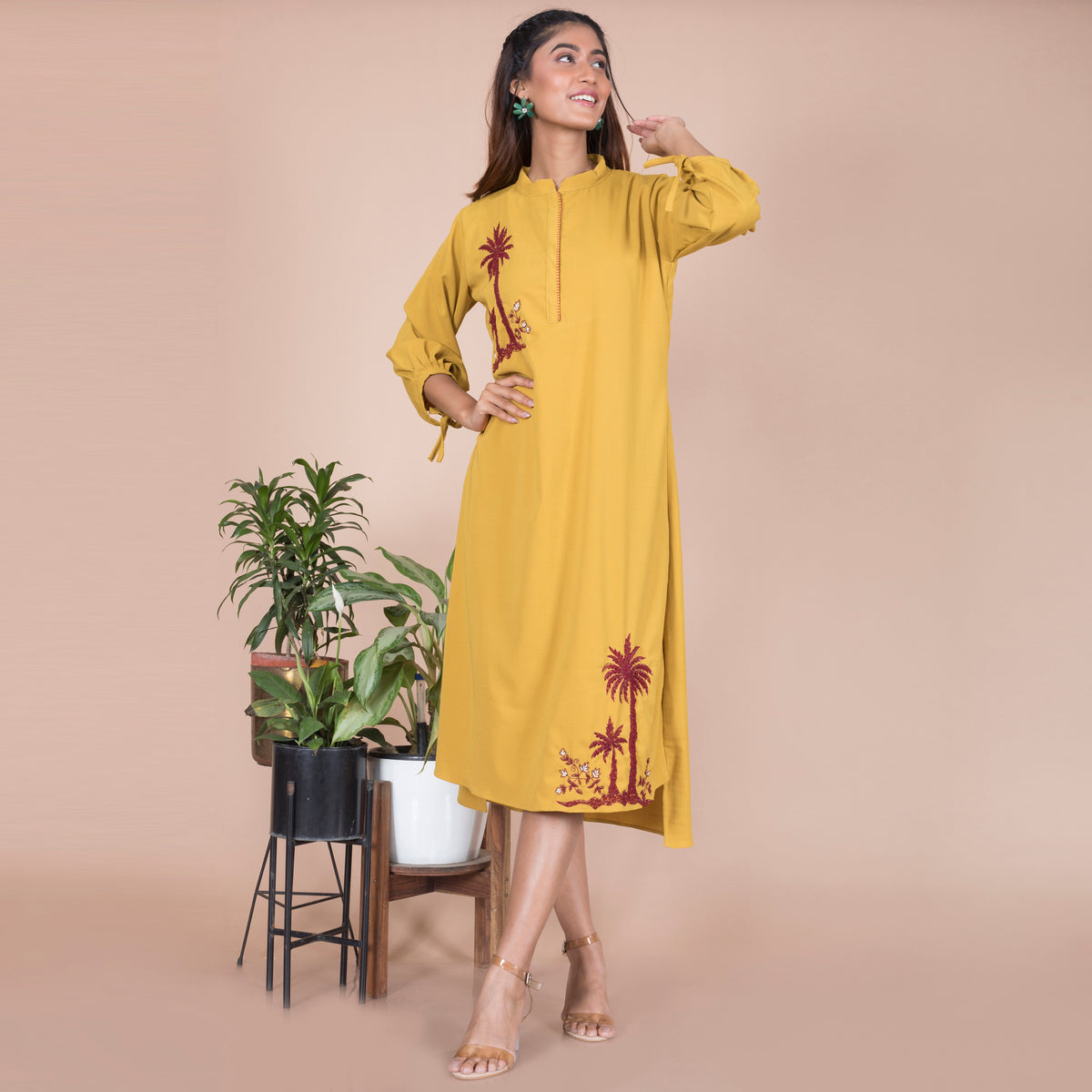 Georgette embroidered One Piece dress