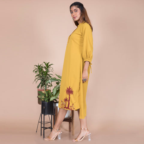 Georgette embroidered One Piece dress