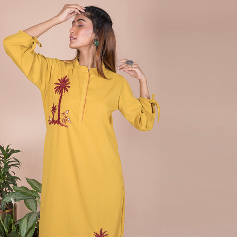 Georgette embroidered One Piece dress