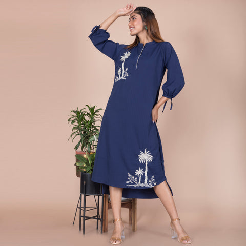 Georgette embroidered One Piece dress