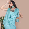 Draped Indo western gown