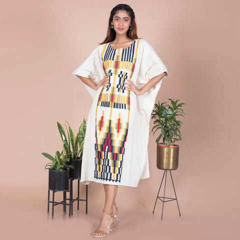 Embroidered Kaftan Dress