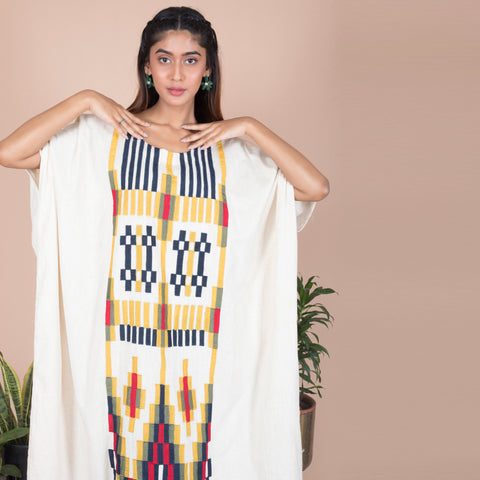 Embroidered Kaftan Dress