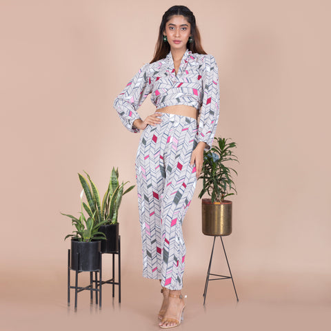 Abstract printed Co Ord Set