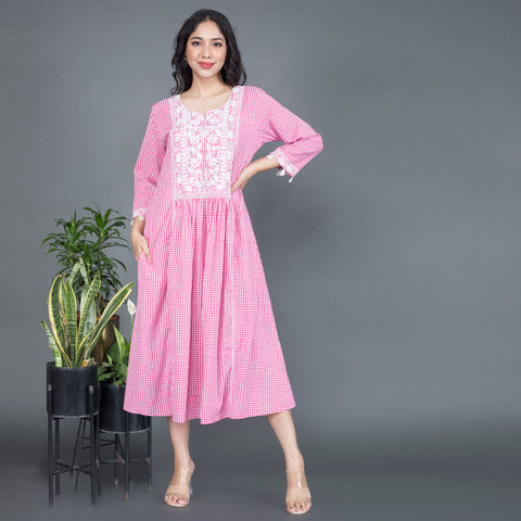 Cotton embroidered One Piece dress