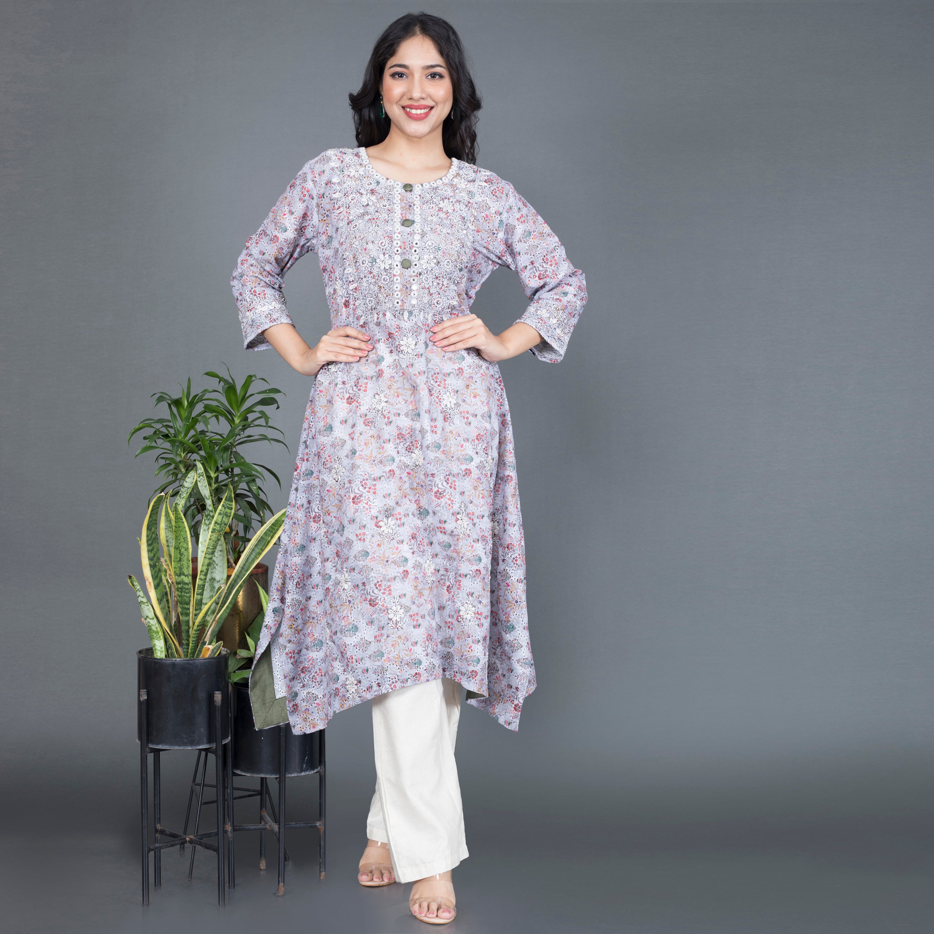 Printed cotton Kurta set