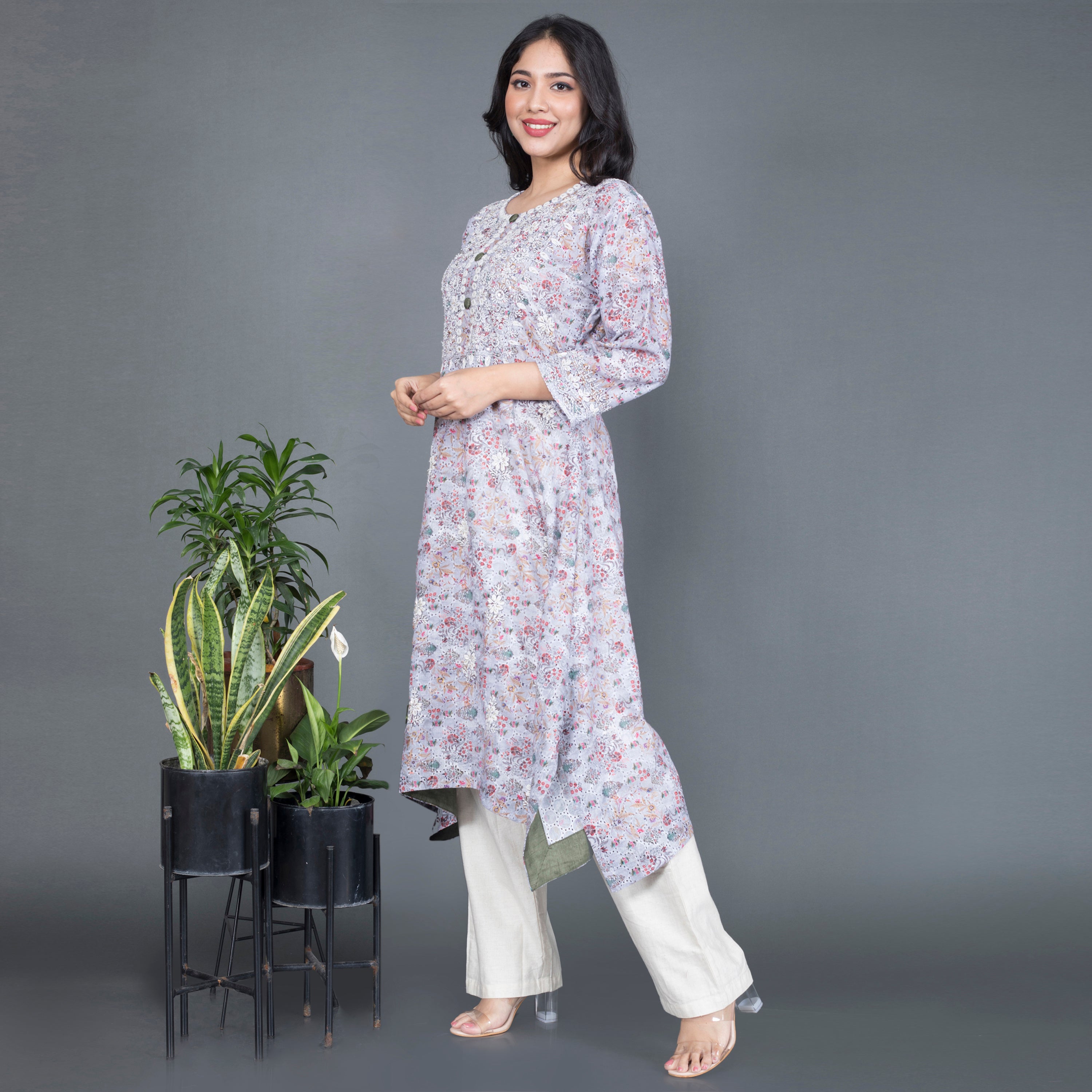 Printed cotton Kurta set