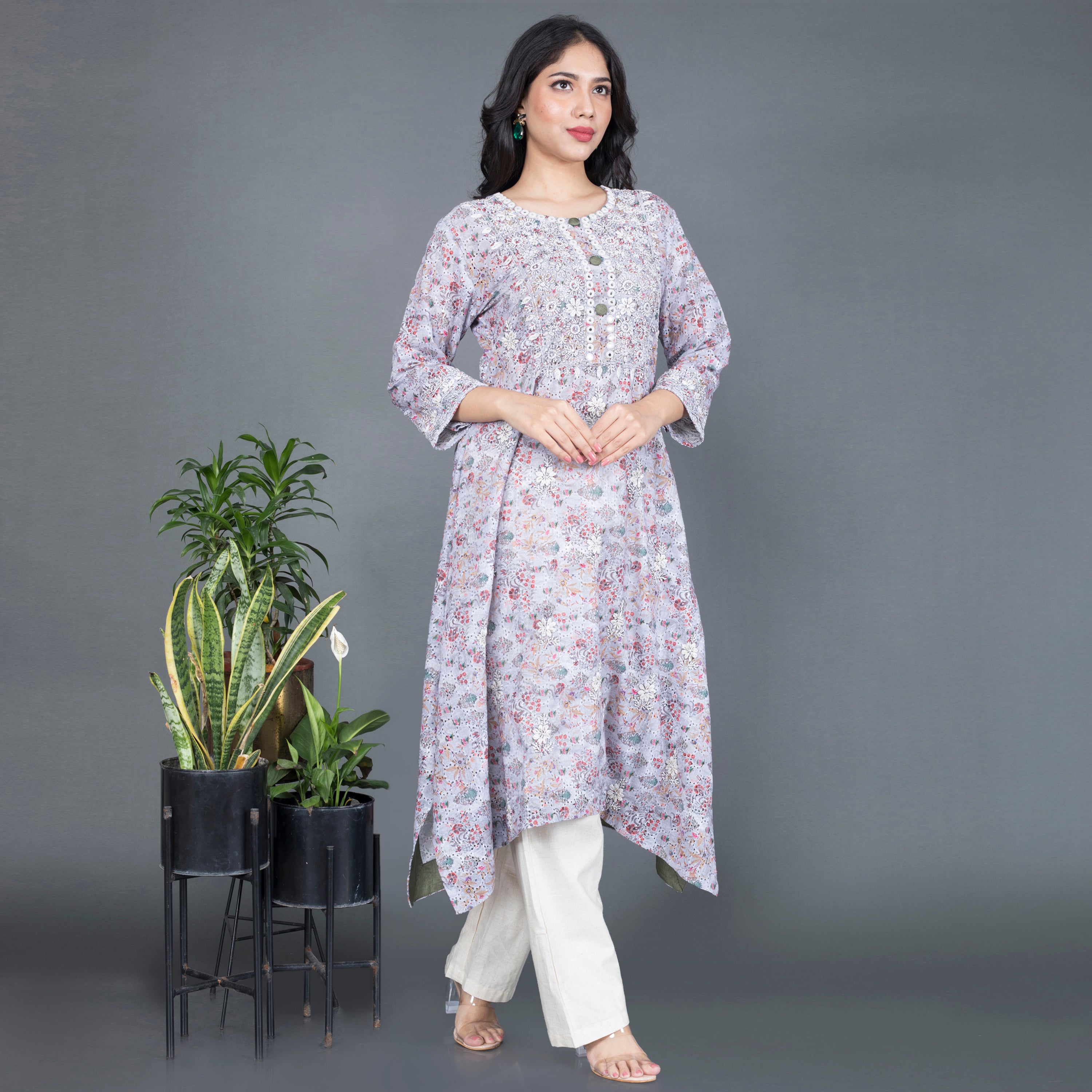 Printed cotton Kurta set