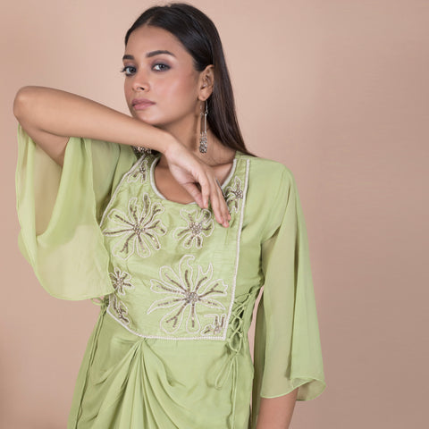 Hand Embroidered Kaftan Gown