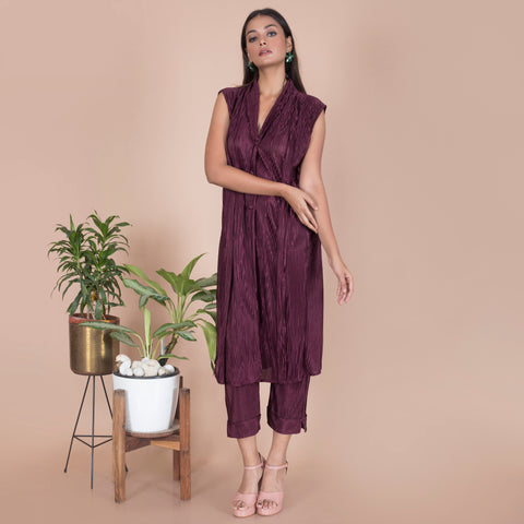Crushed casual Co Ord set