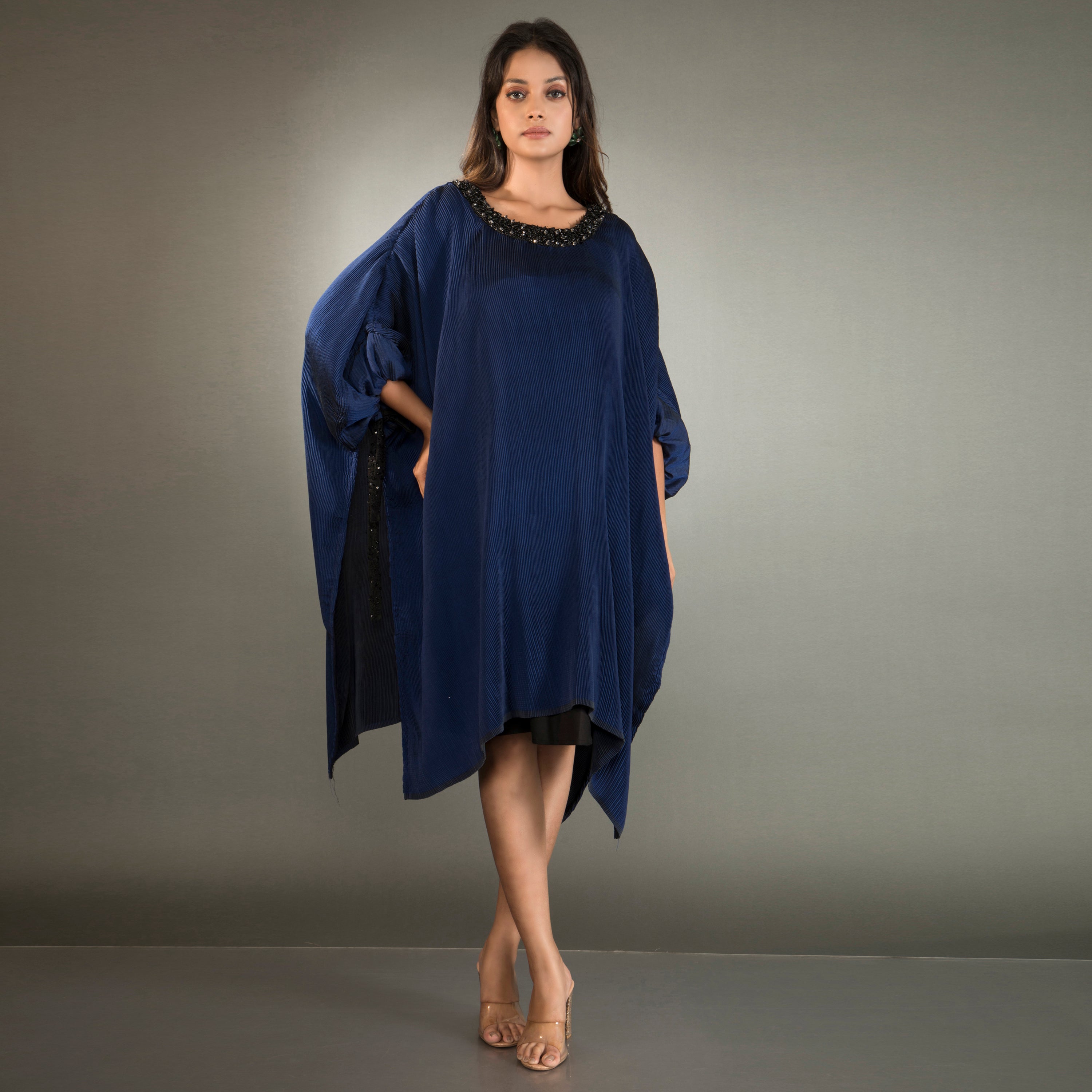 One Piece Kaftan Dress with Embelished Neckline