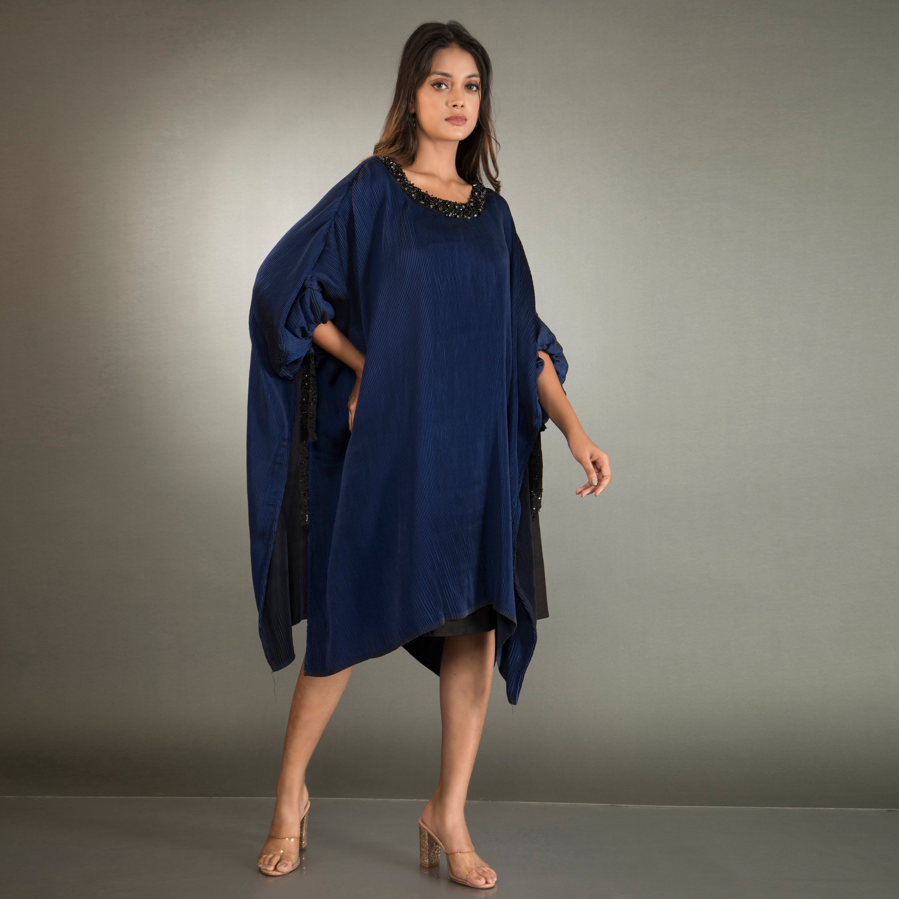 One Piece Kaftan Dress with Embelished Neckline