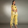 Short sleeved  Co Ord set with  Beaded Neckline