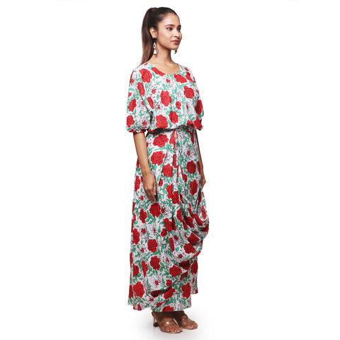 Floral top skirt set