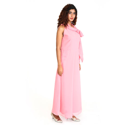 Long Gown with knot neckline