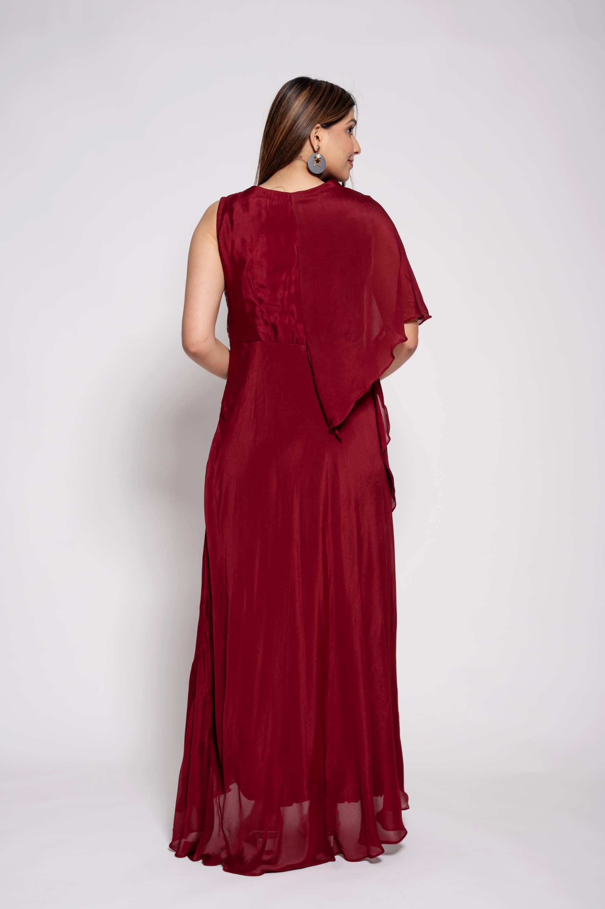 Drape Style Party Wear