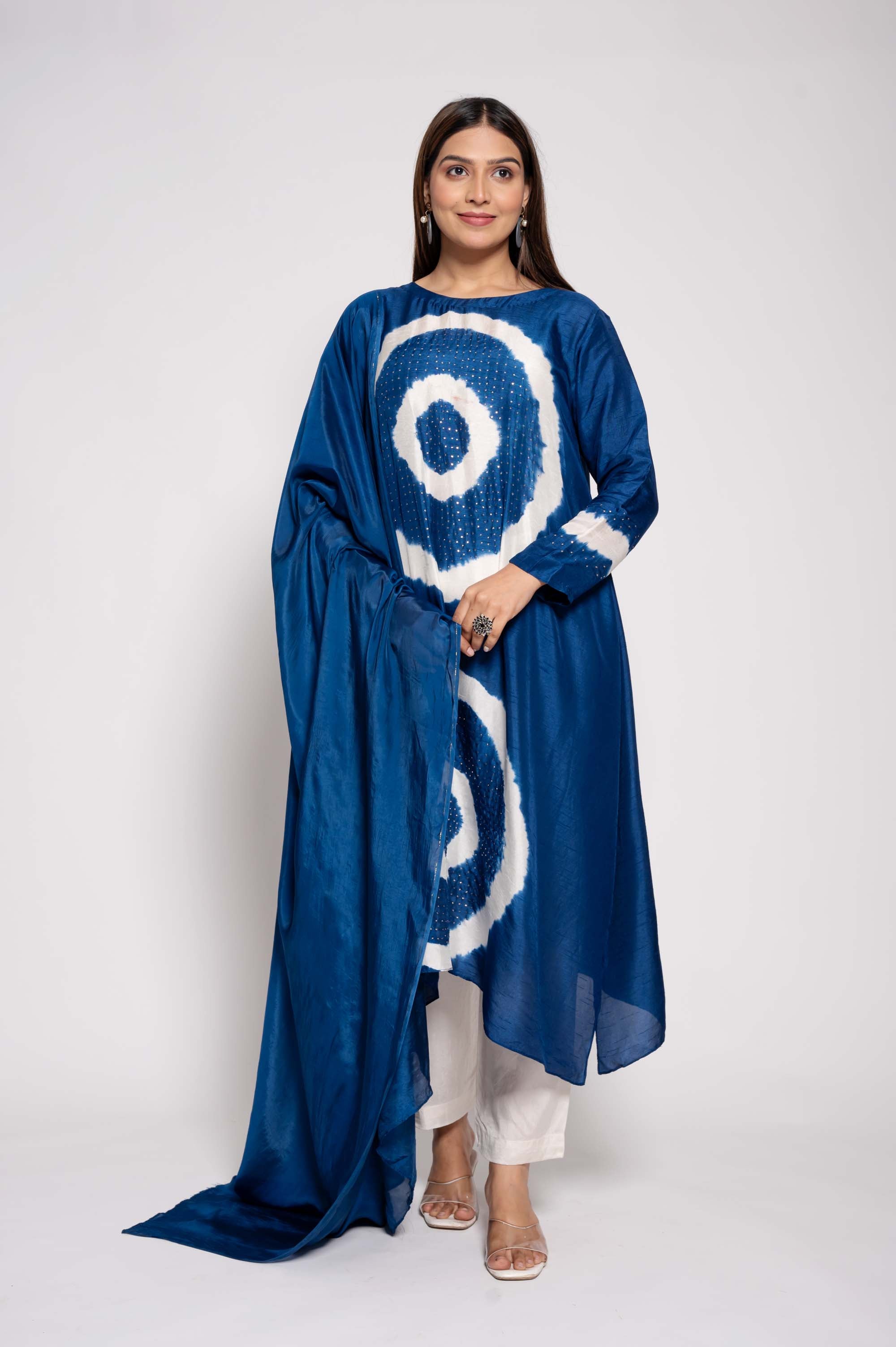 Tie Dye Kurtaset with dupatta