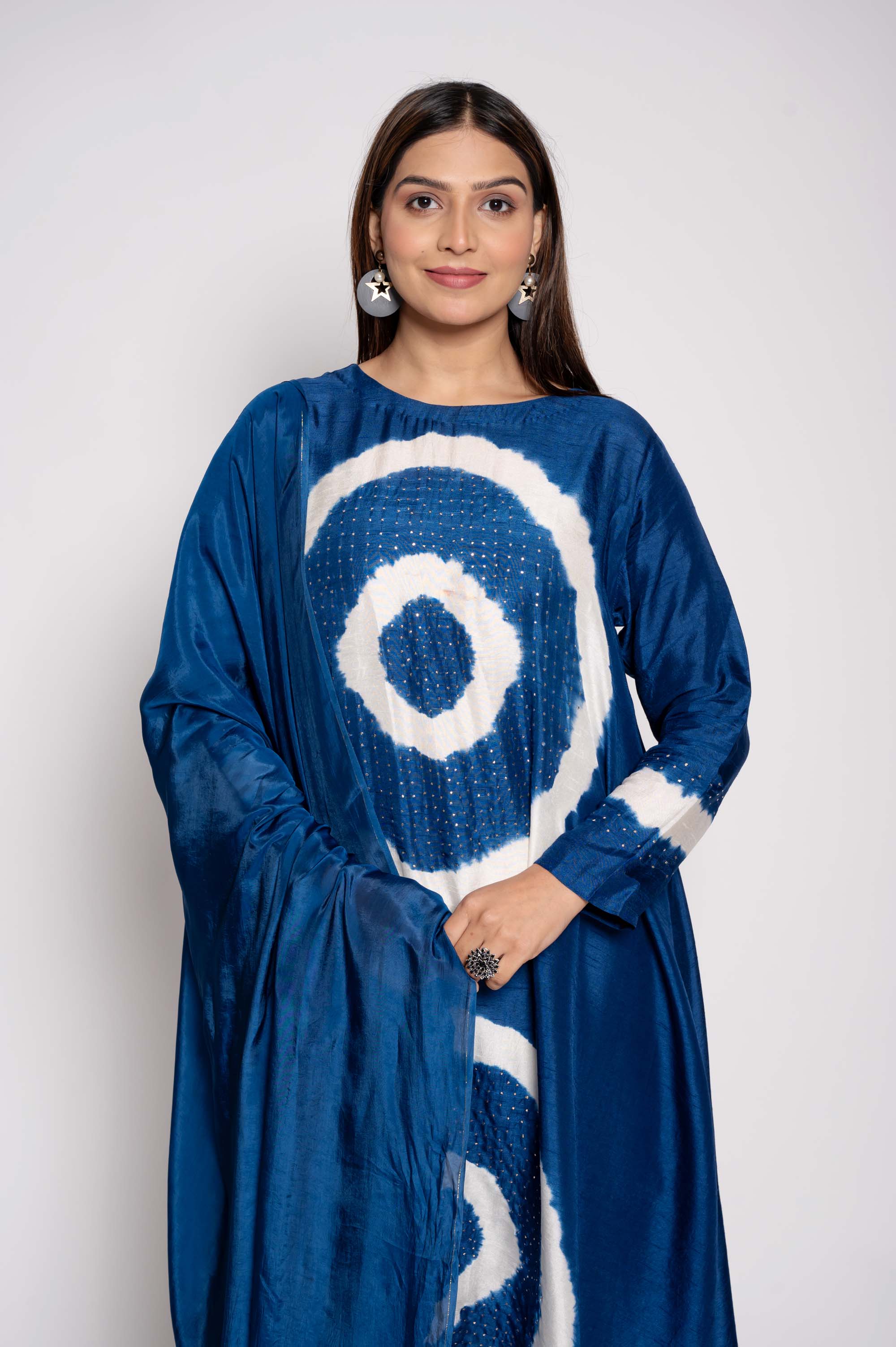 Tie Dye Kurtaset with dupatta