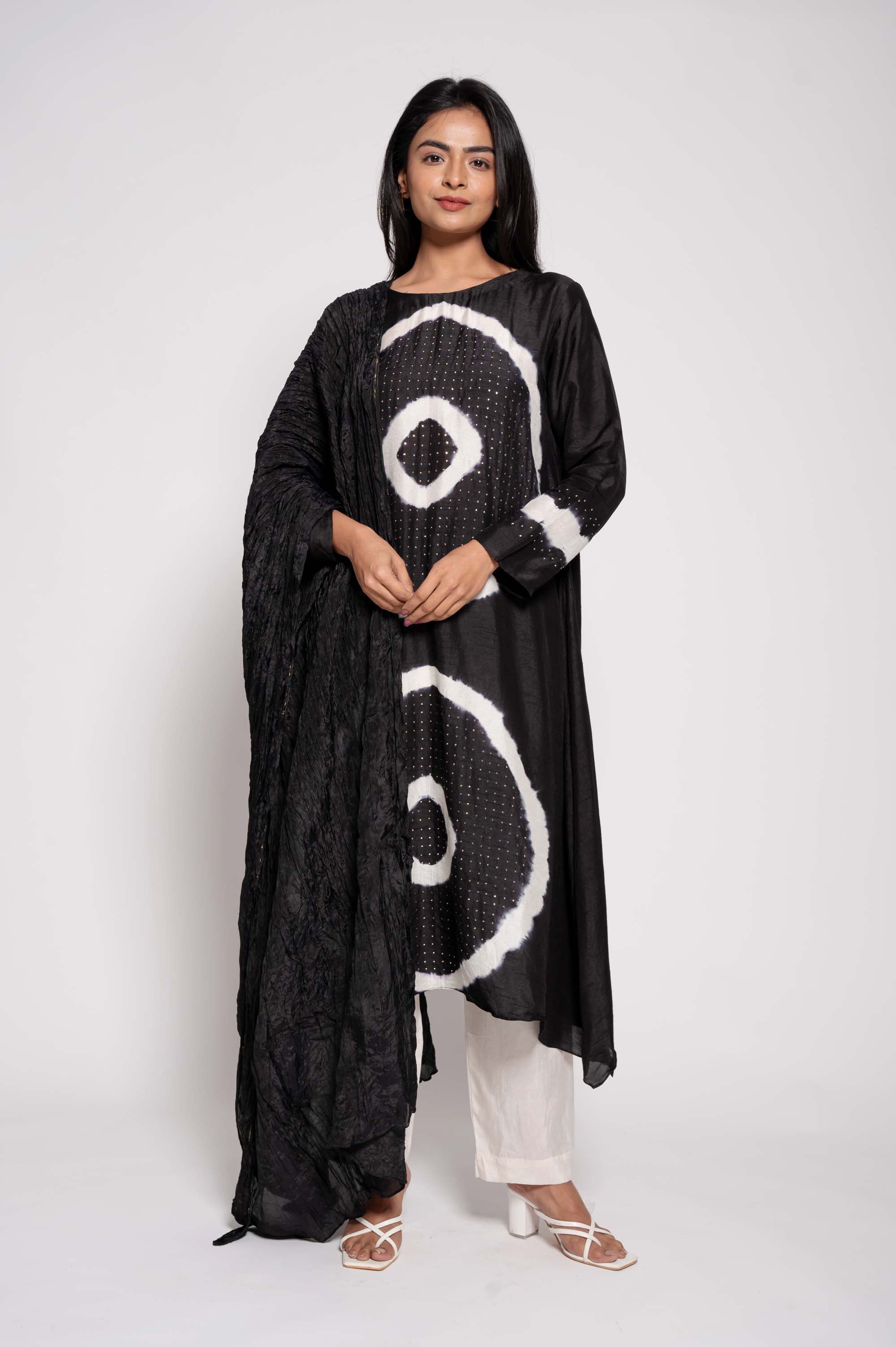 Tie Dye Kurtaset with dupatta
