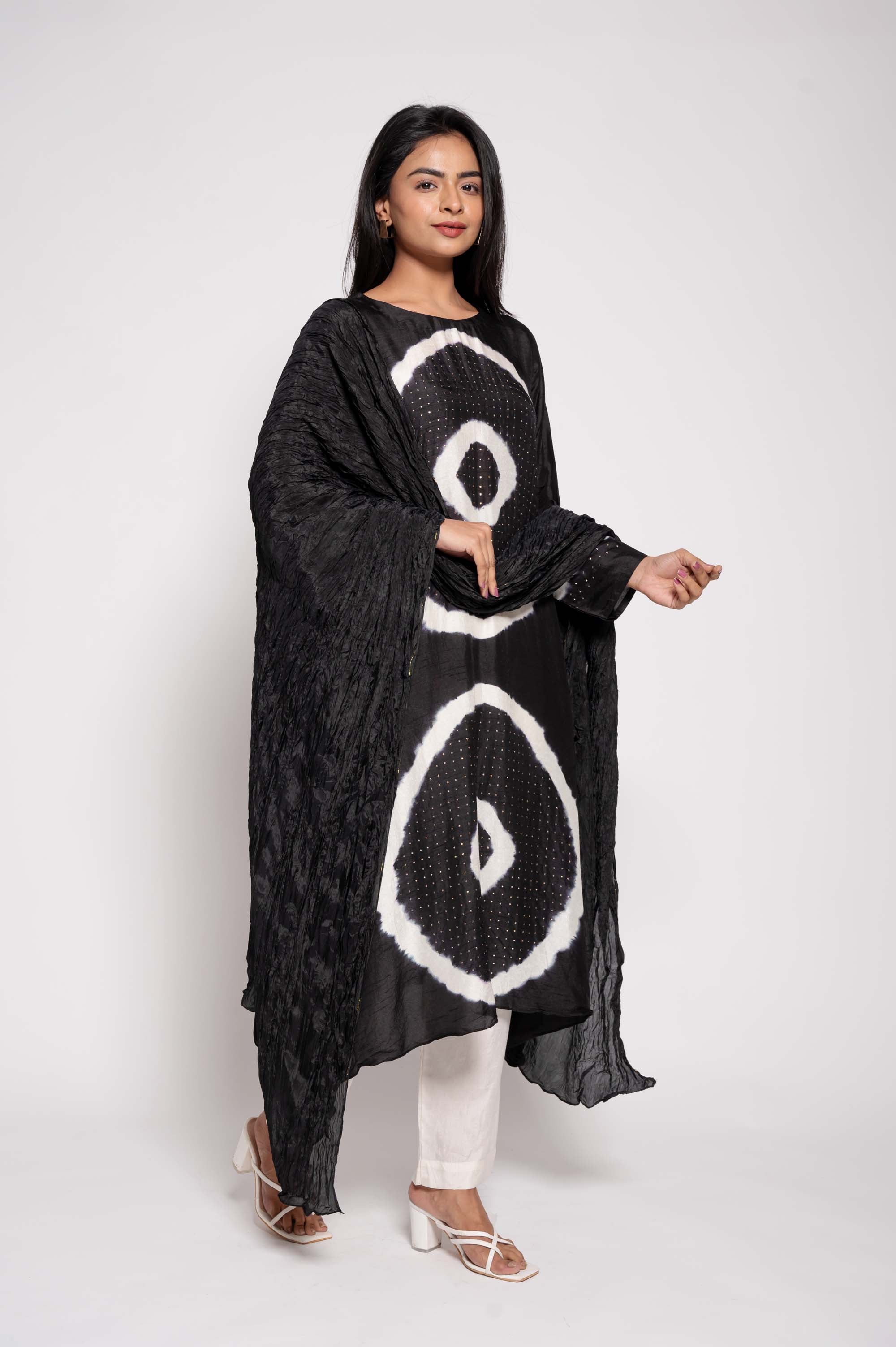 Tie Dye Kurtaset with dupatta