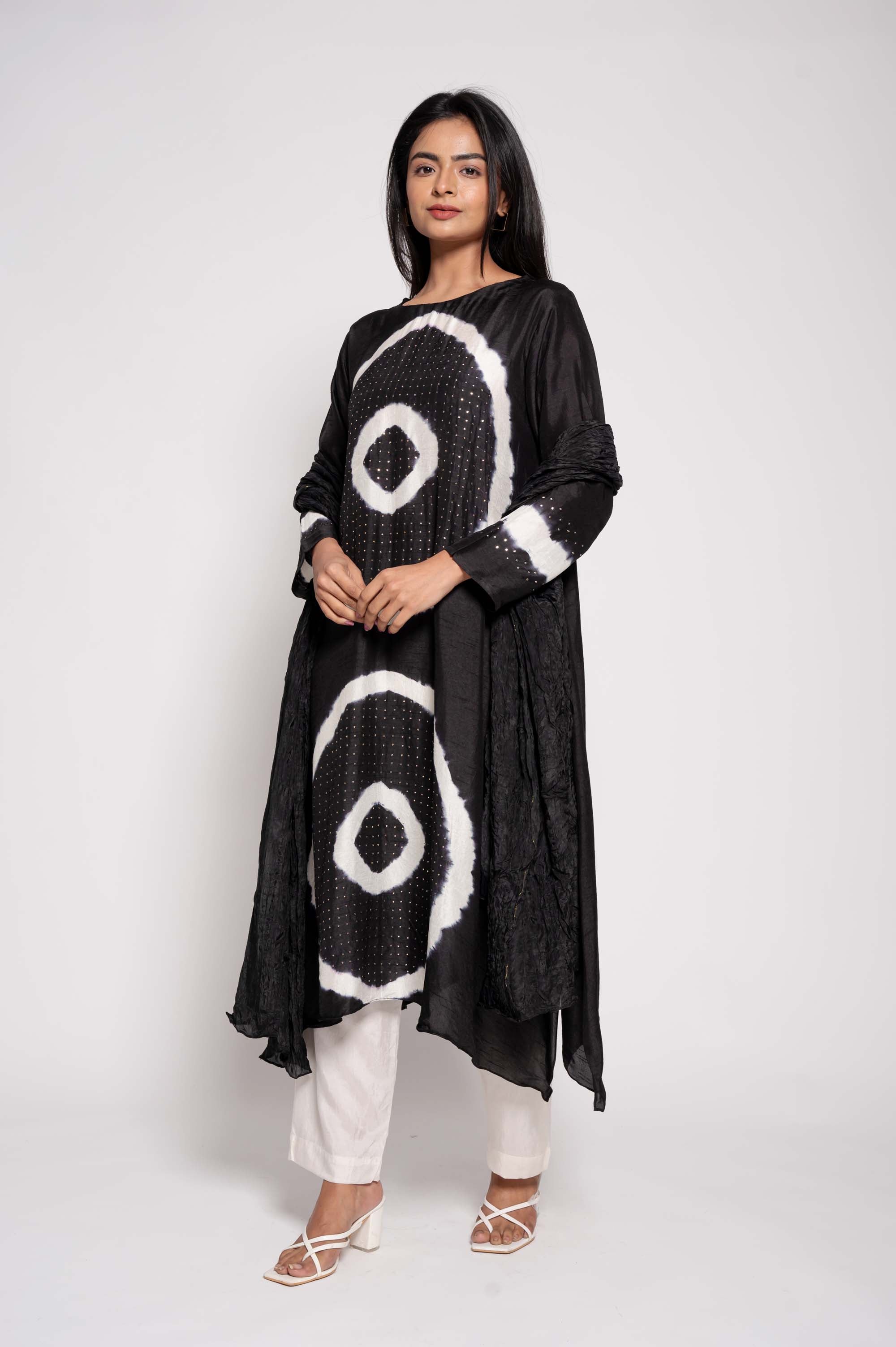 Tie Dye Kurtaset with dupatta