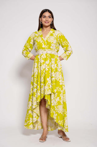Floral Printed Designer Gown