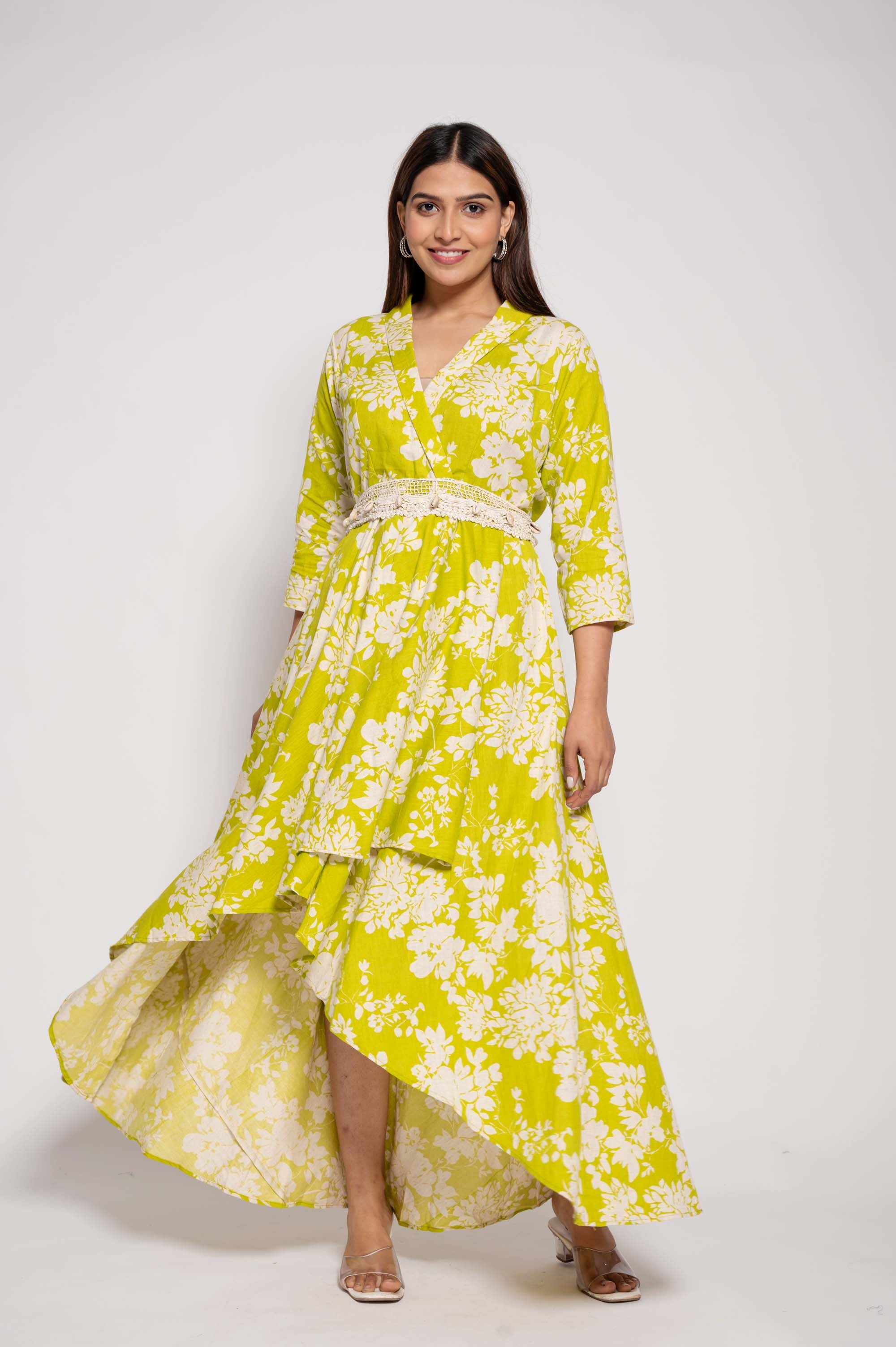 Floral Printed Designer Gown