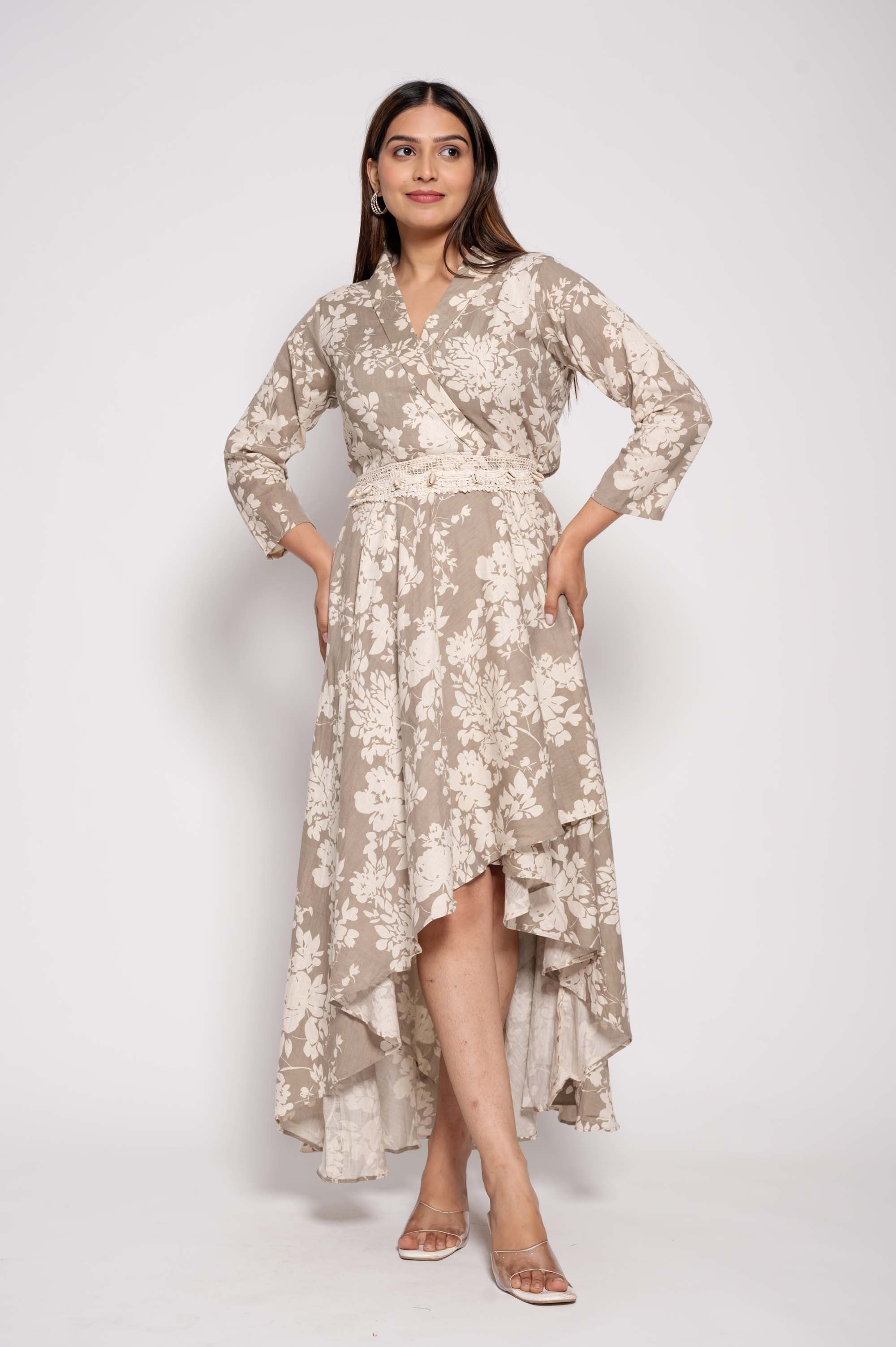 Floral Printed Designer Gown