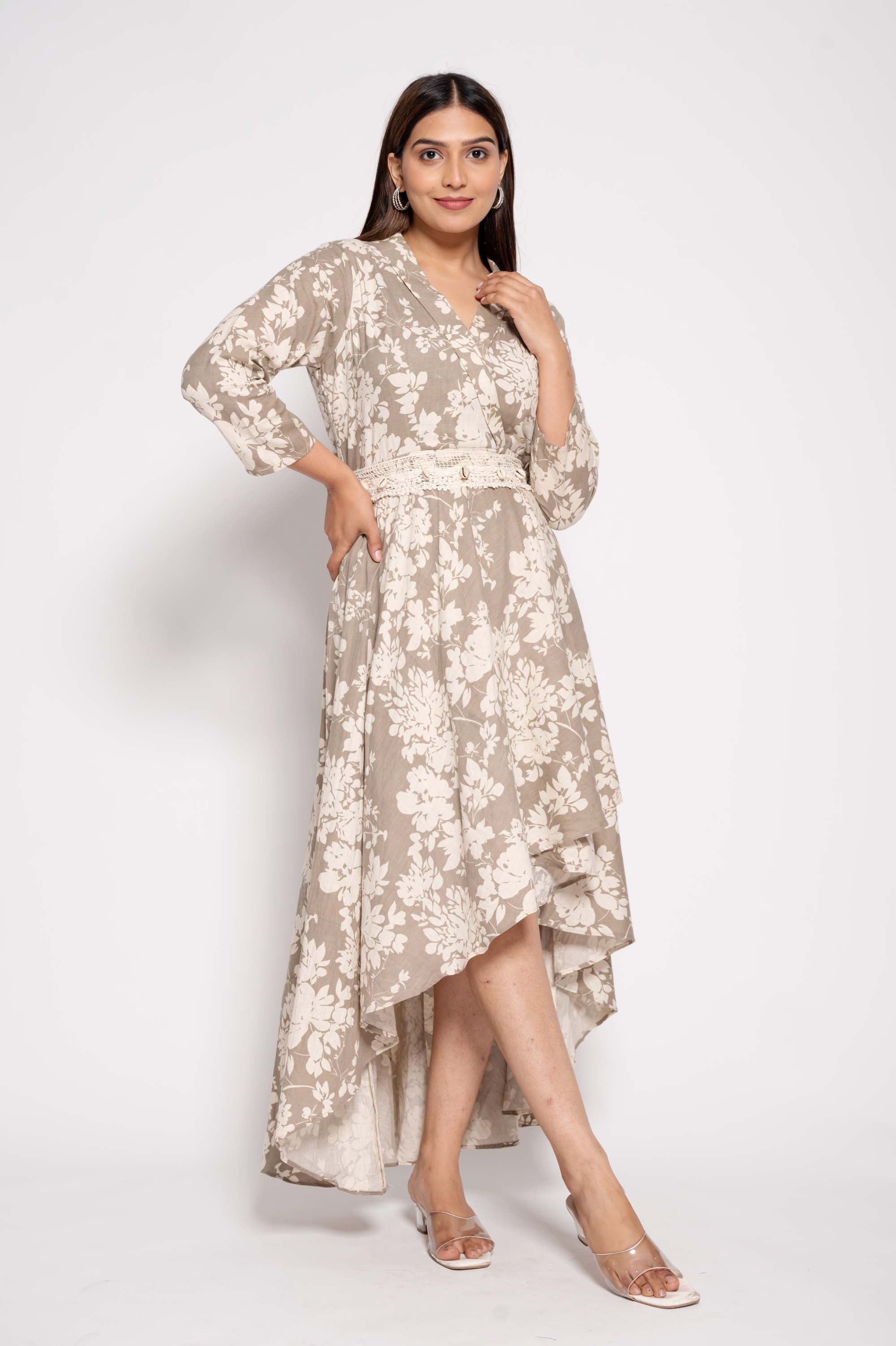 Floral Printed Designer Gown