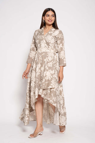 Floral Printed Designer Gown