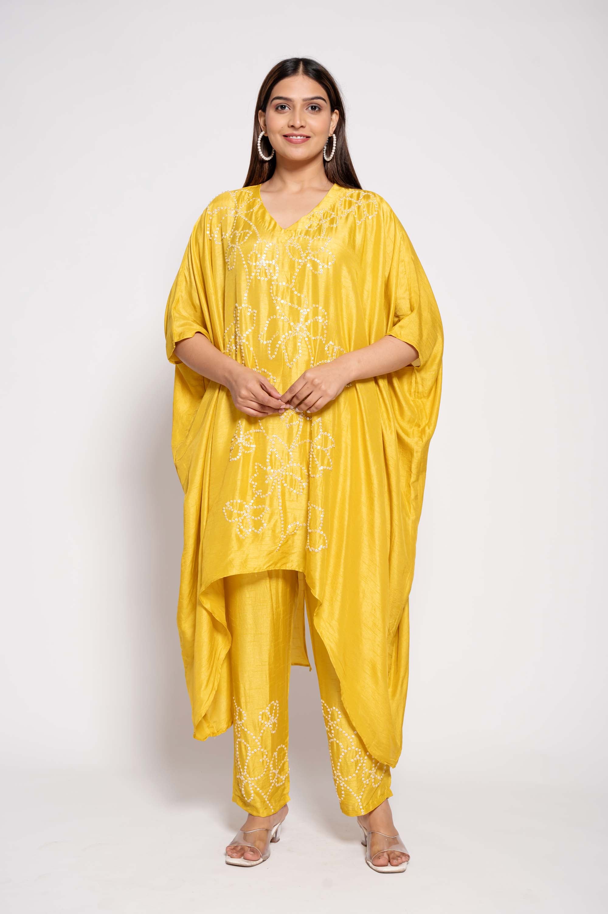 Kaftan Kurta Set with Sequins