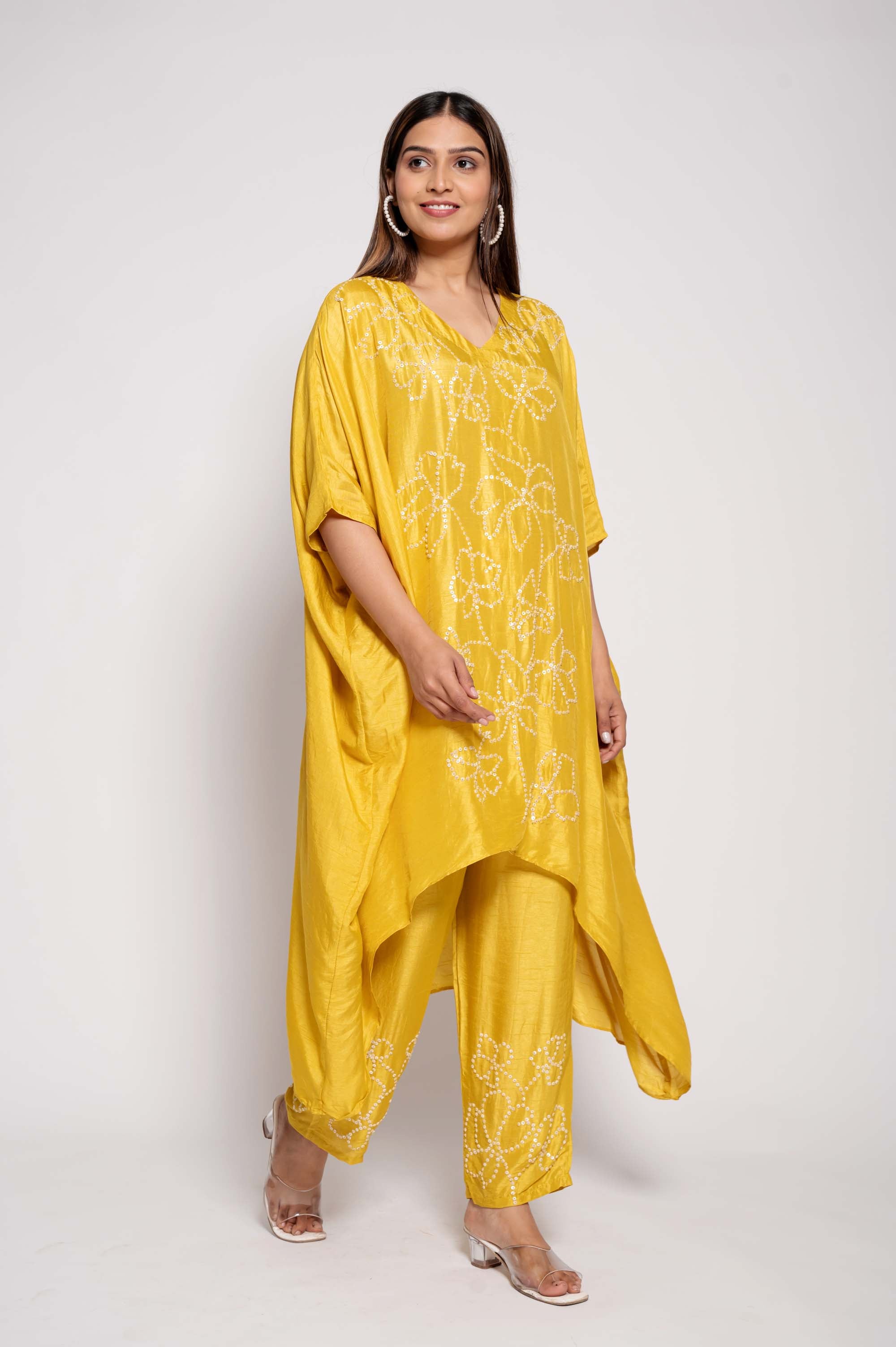 Kaftan Kurta Set with Sequins