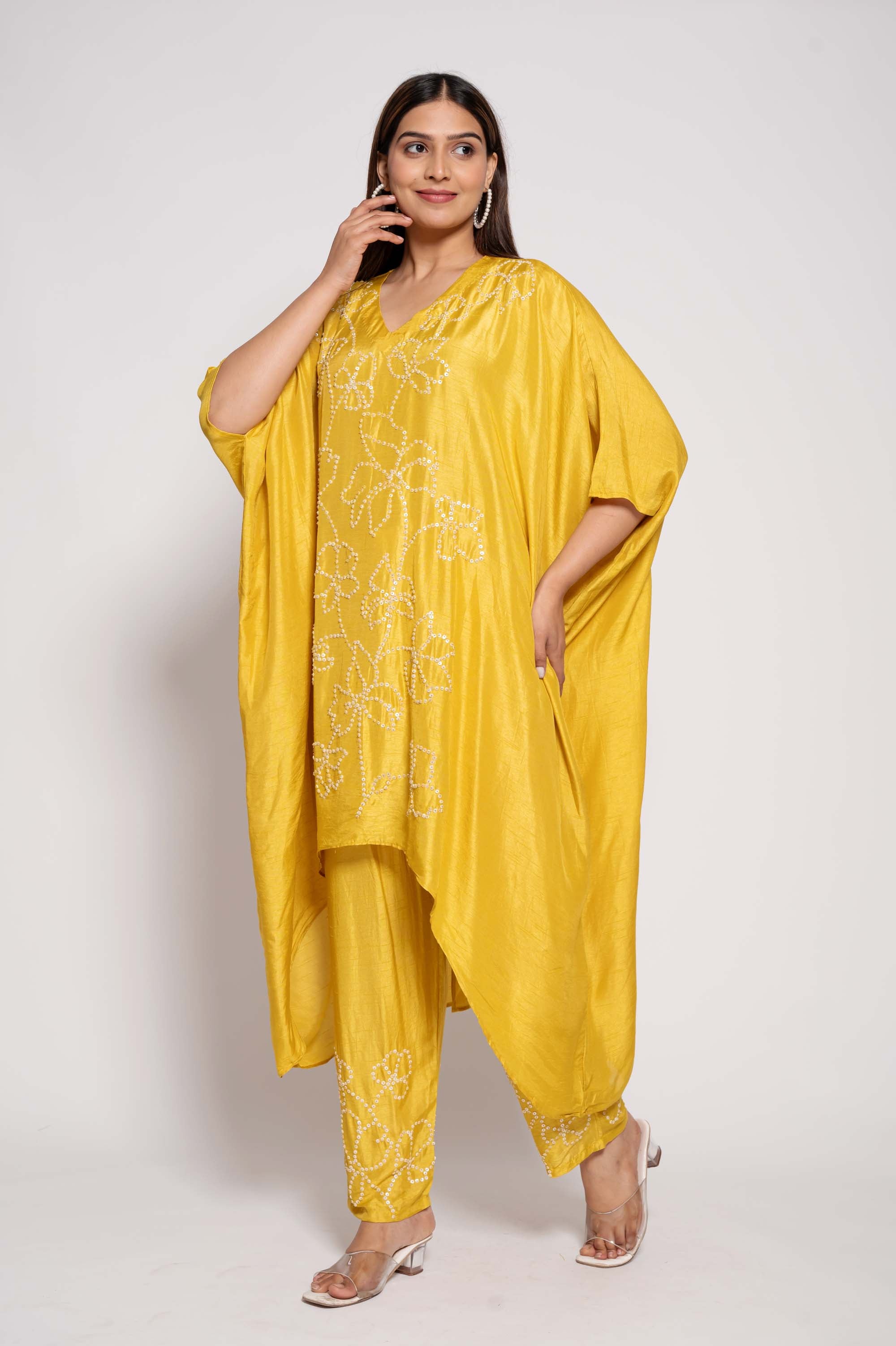 Kaftan Kurta Set with Sequins