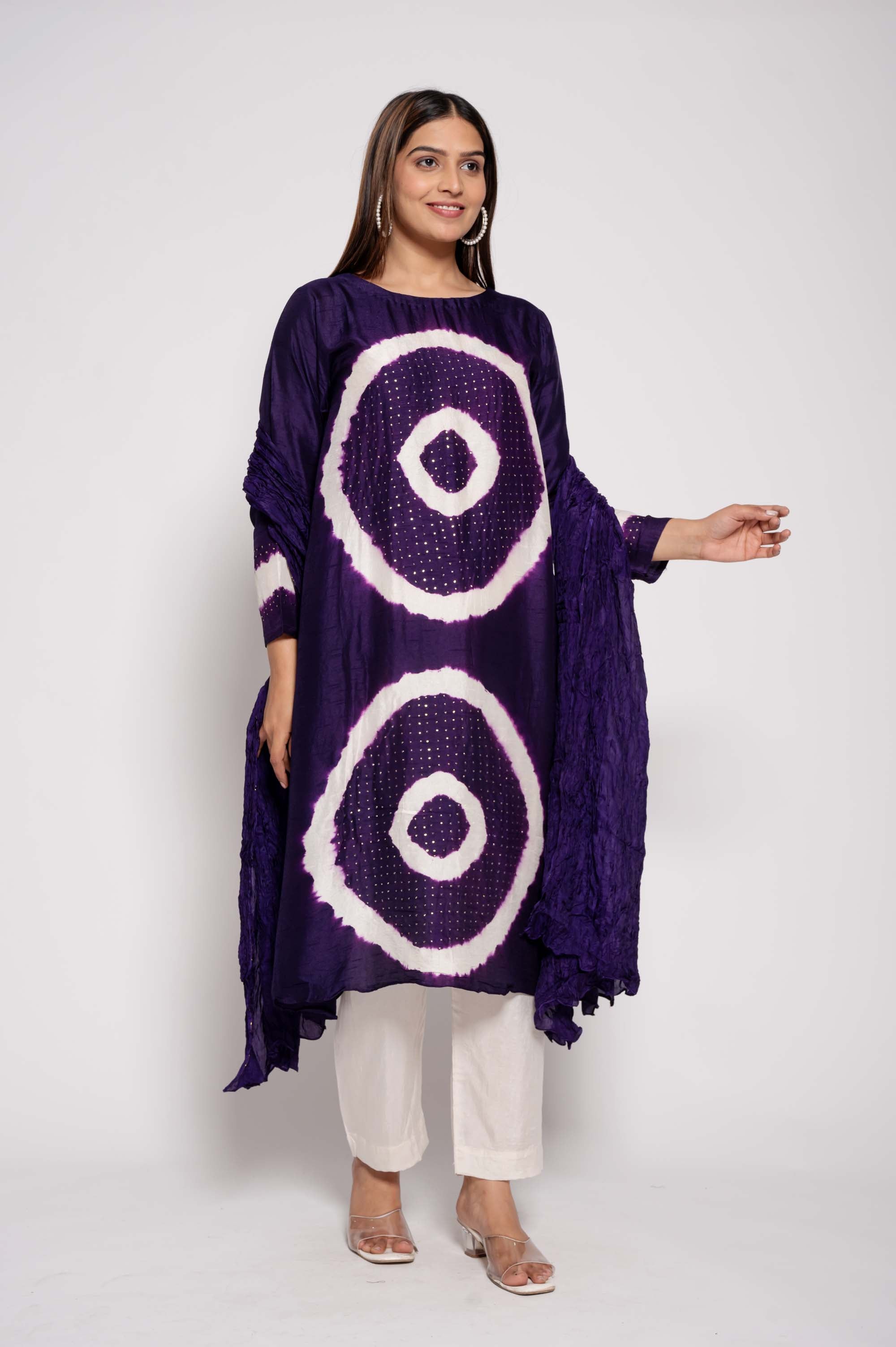 Tie Dye Kurtaset with dupatta