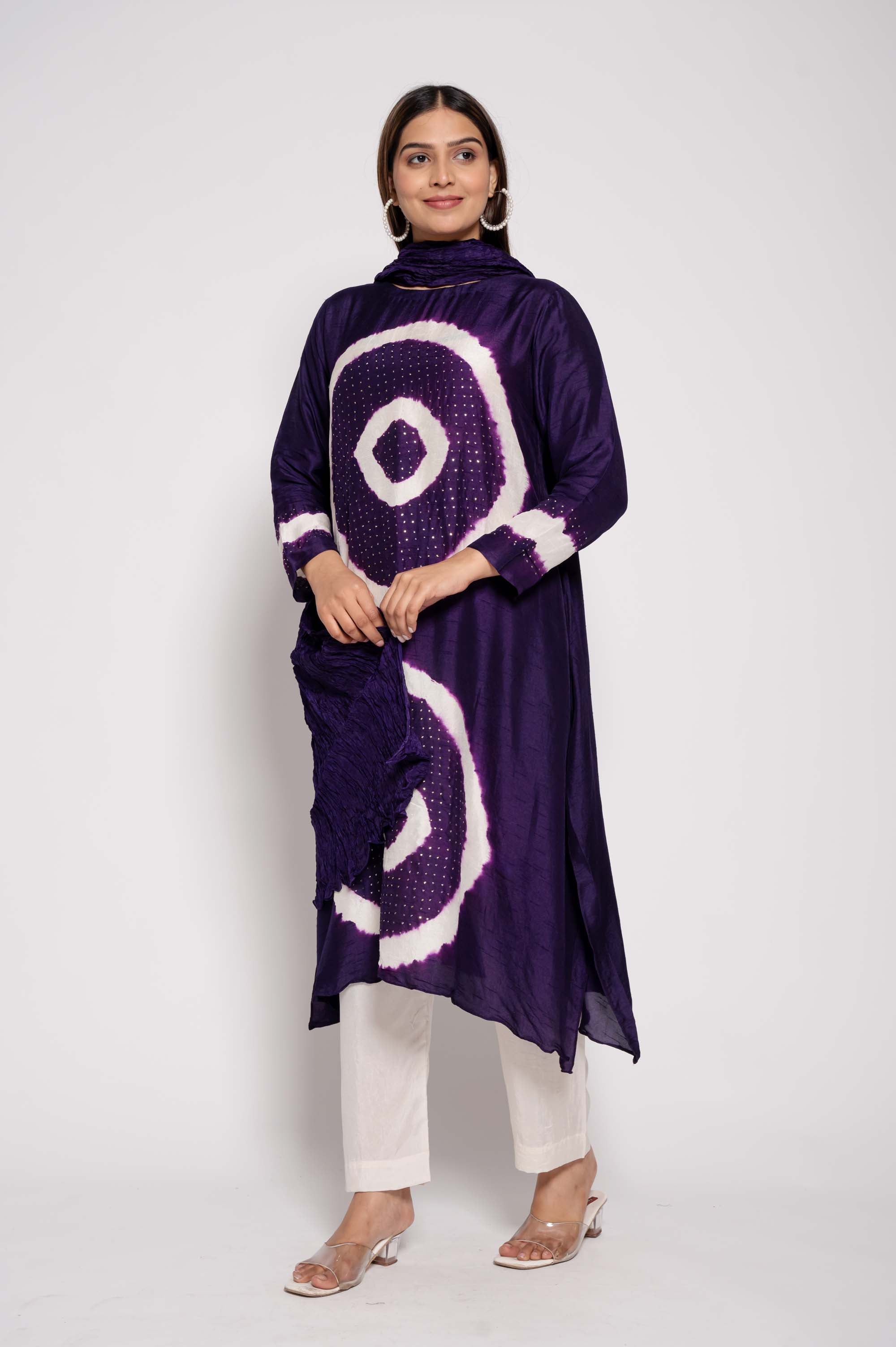 Tie Dye Kurtaset with dupatta