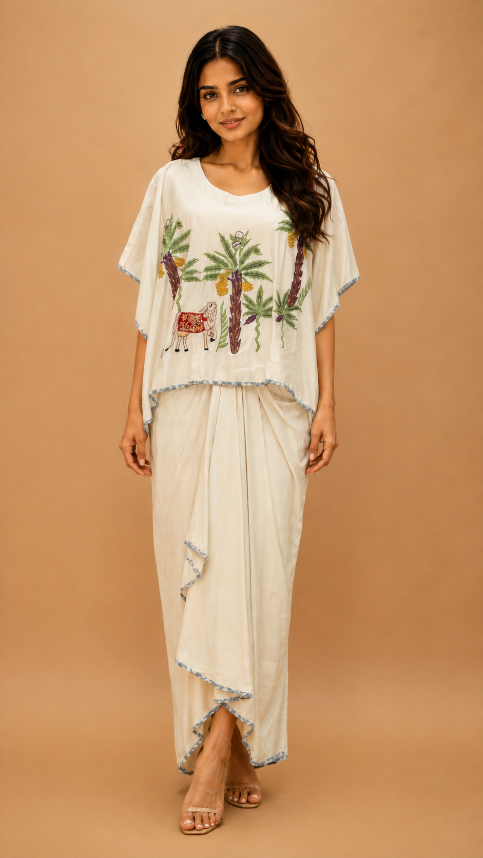 Skirt dhoti with heavy kurta for Party wear