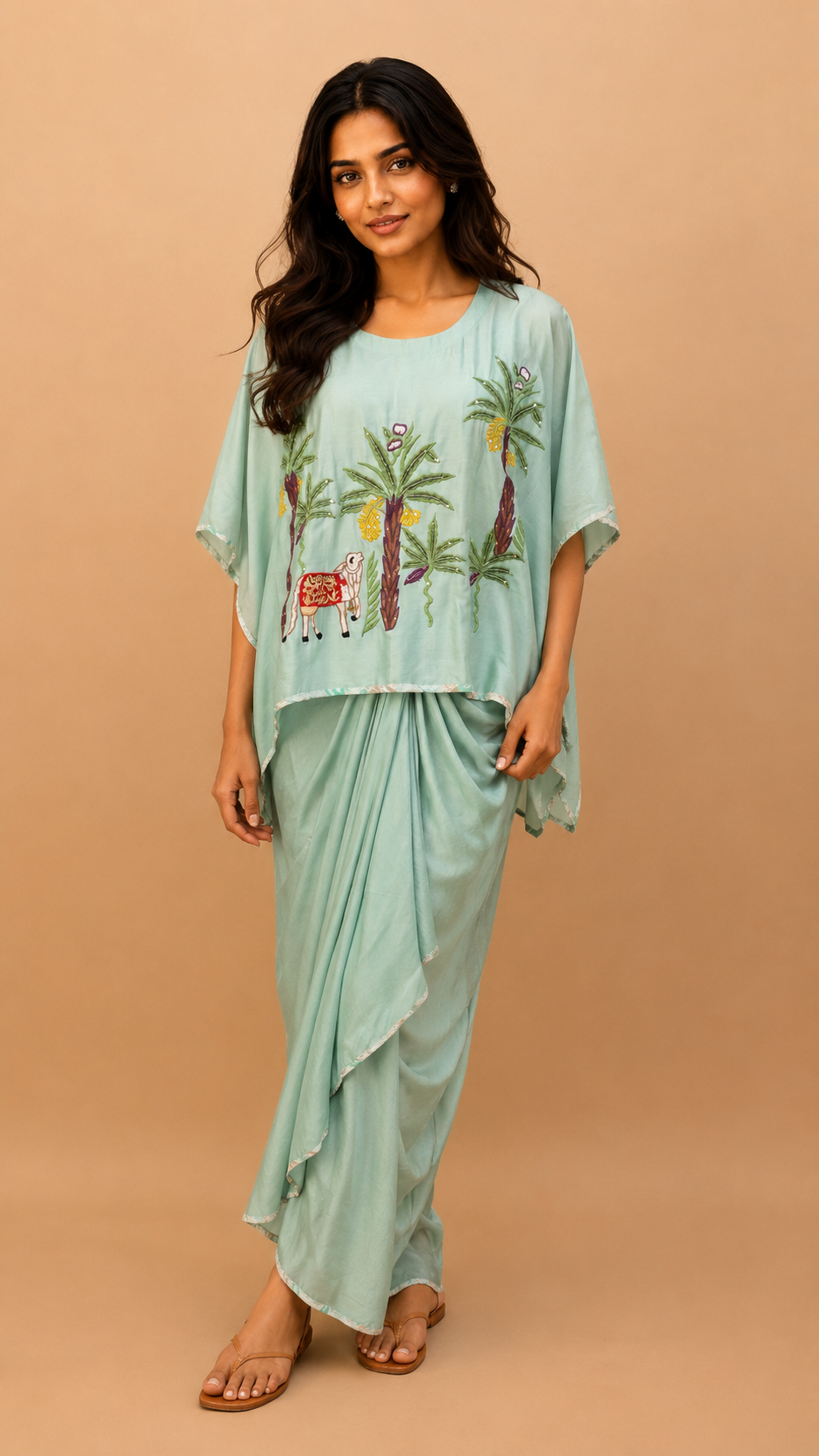 Skirt dhoti with heavy kurta for Party wear