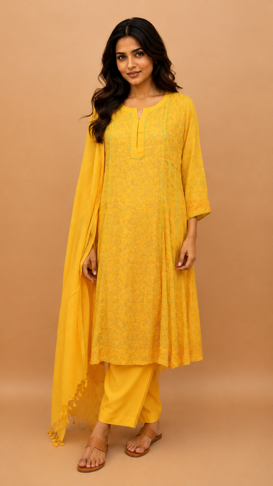 Kurta pant with dupatta (3 piece set)  for traditional wear