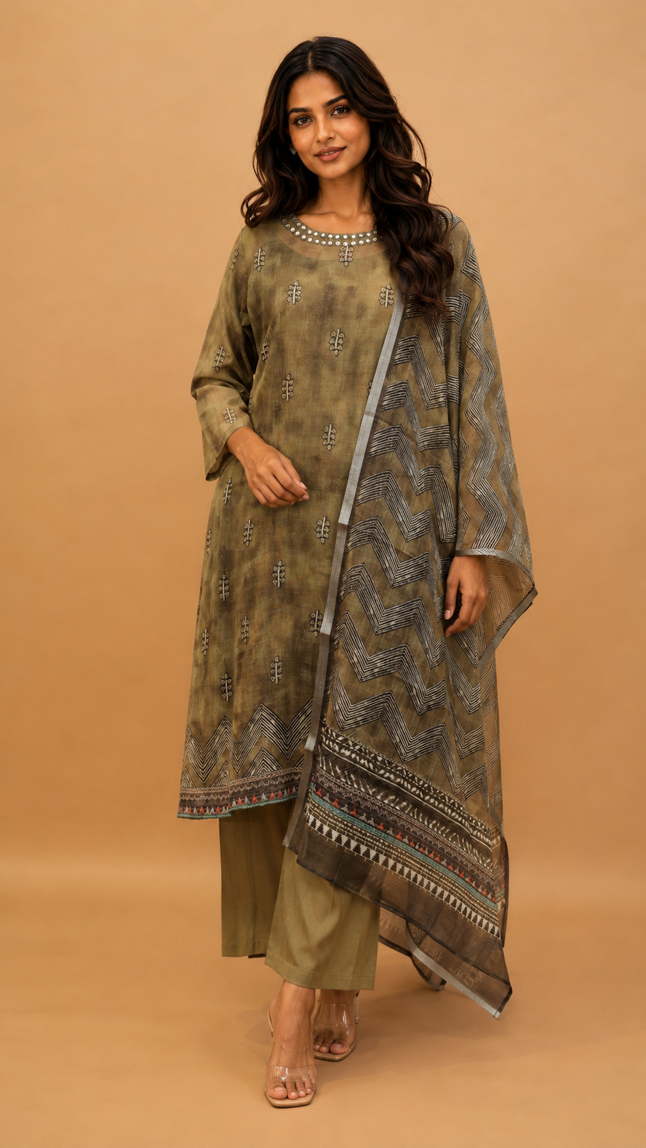 Kurta pant with dupatta (3 piece set)  for traditional wear