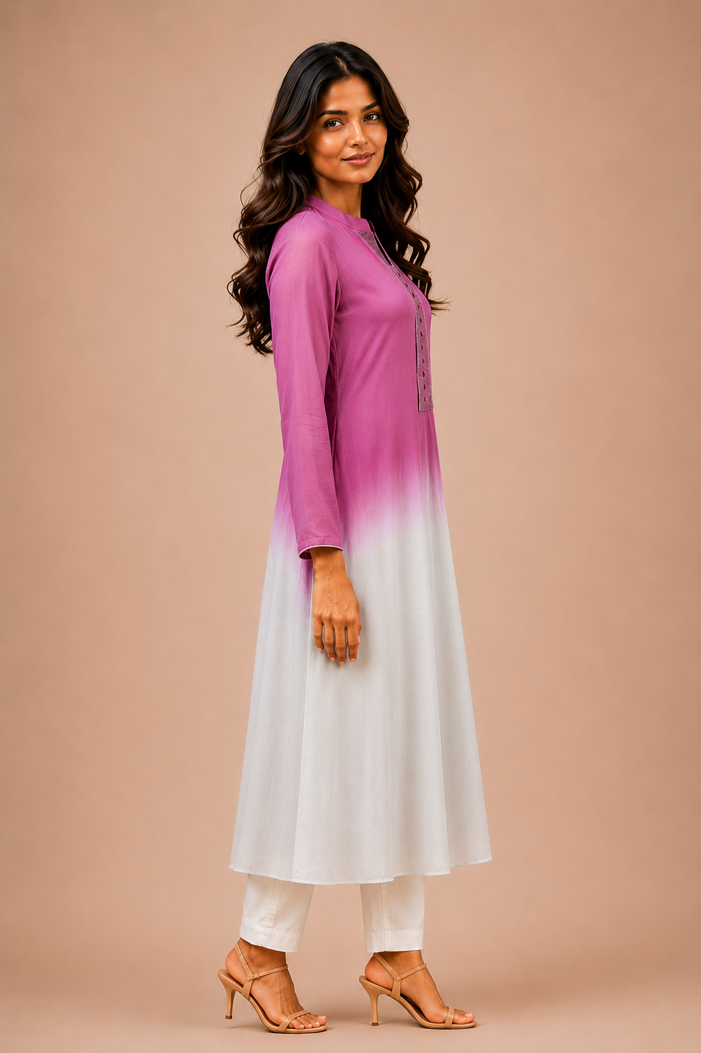 Ombre Flared Kurta Set
