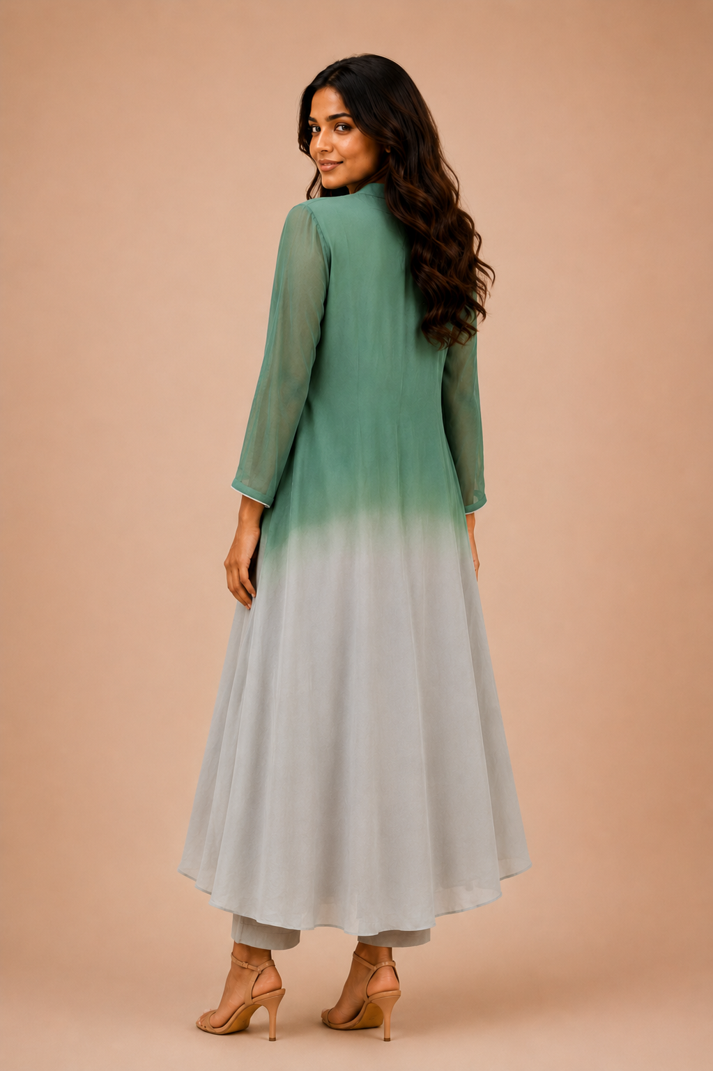 Ombre Flared Kurta Set