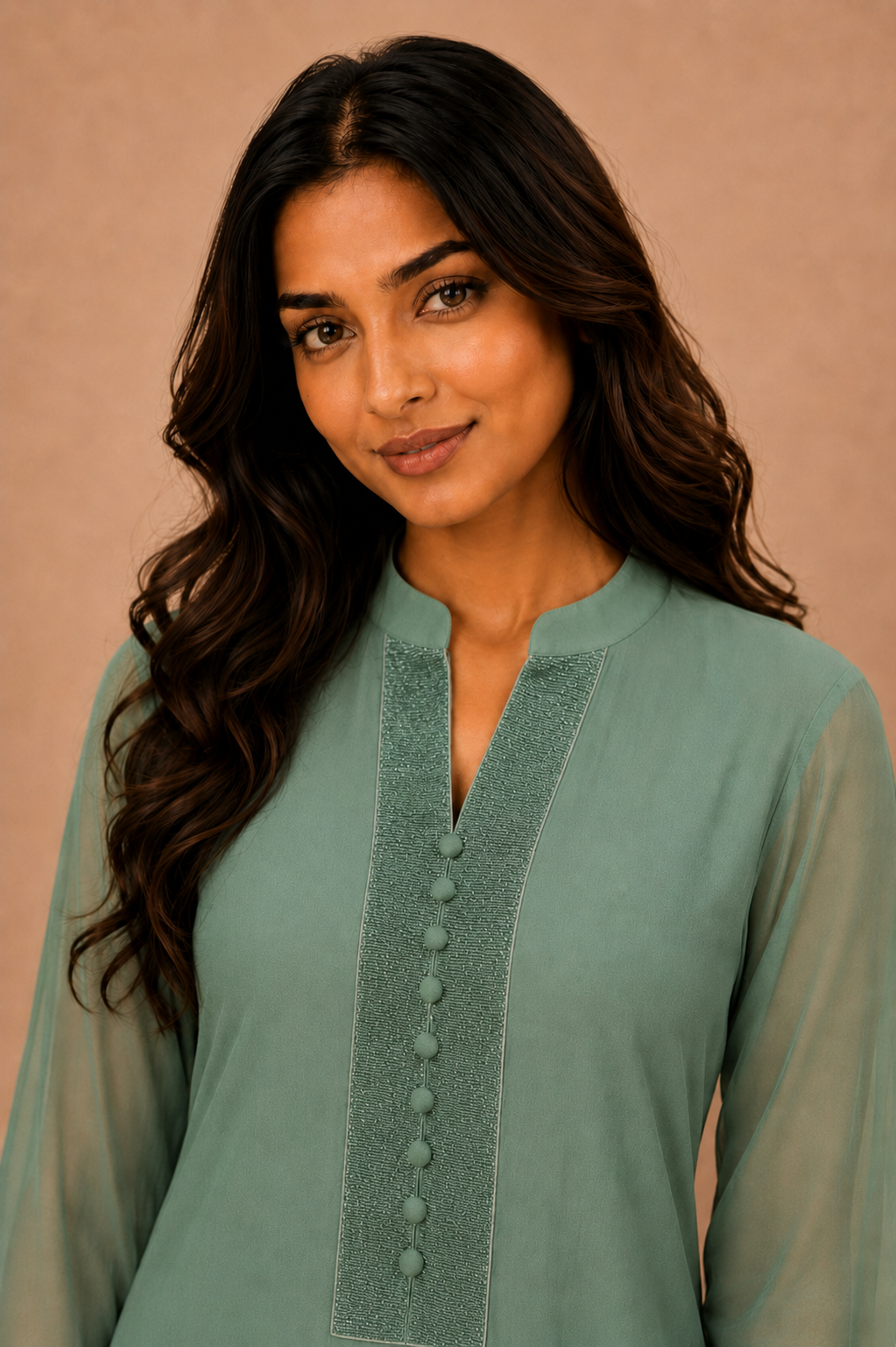 Ombre Flared Kurta Set