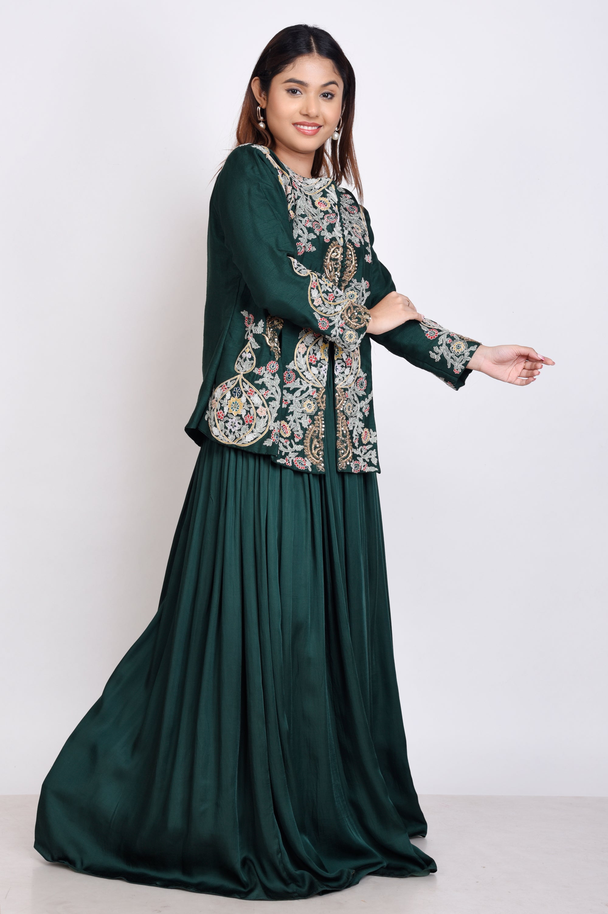 Zardosi Jacket With Skirt