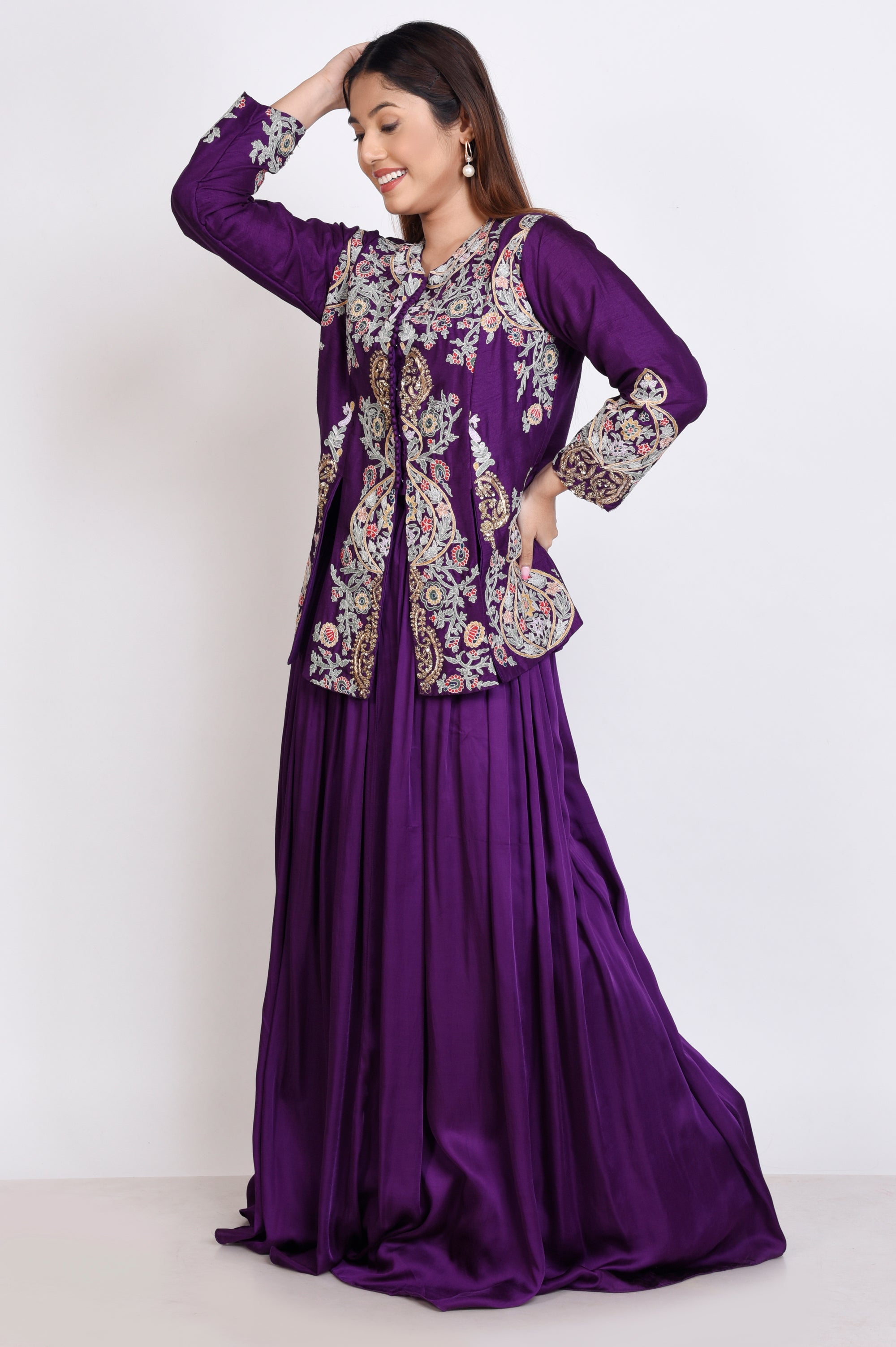 Zardosi Jacket With Skirt