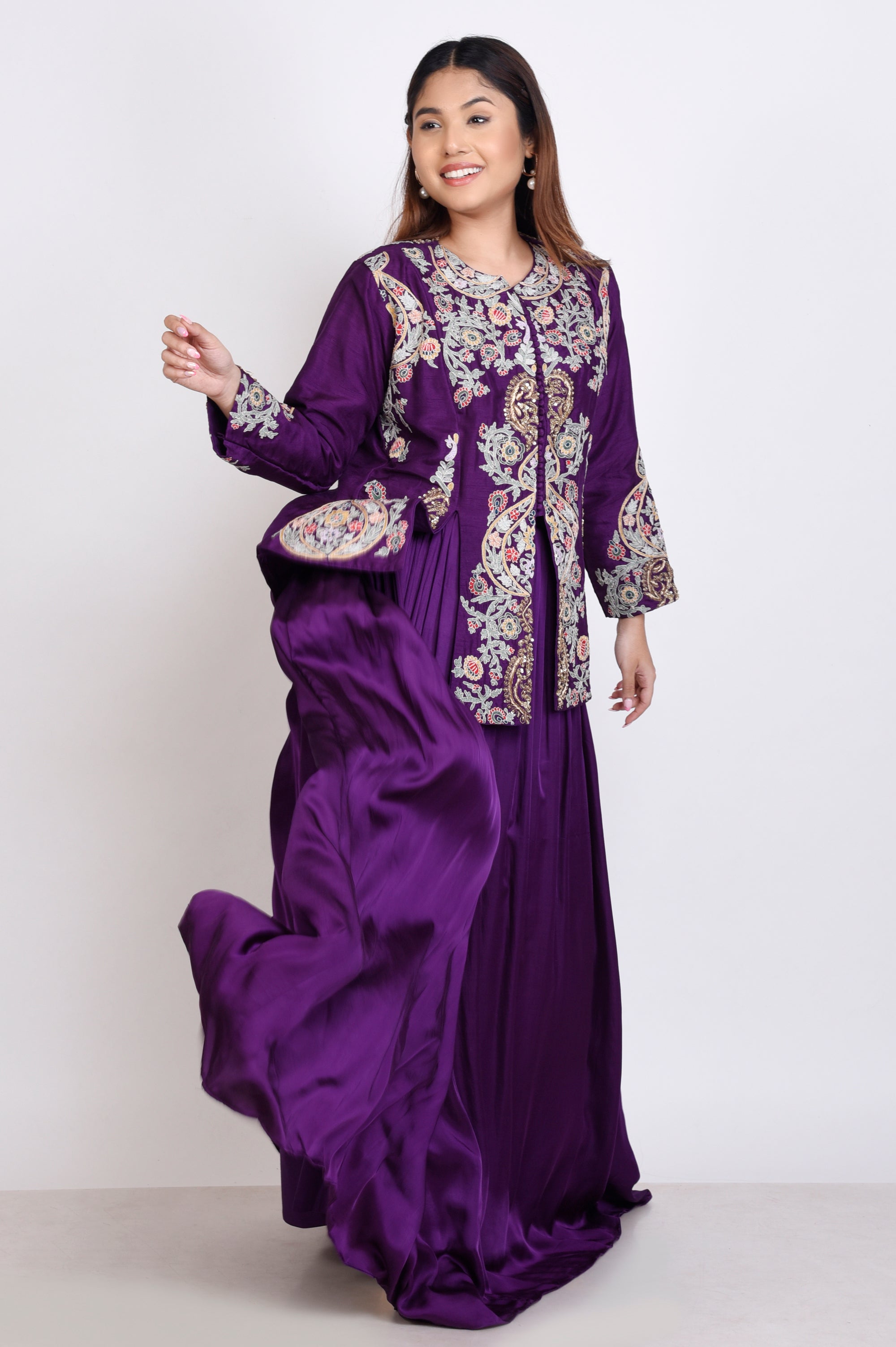 Zardosi Jacket With Skirt